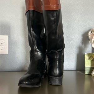 Black and Brown Ridding Boots